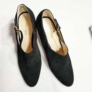 NINE WEST Gemeza Black Suede Booties size 8.5M